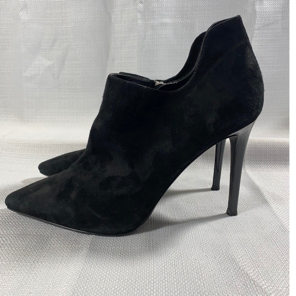 Michael‎ Michael Kors Black Suede Pointed Toe Ankle Booties Stiletto Heel 8.5M